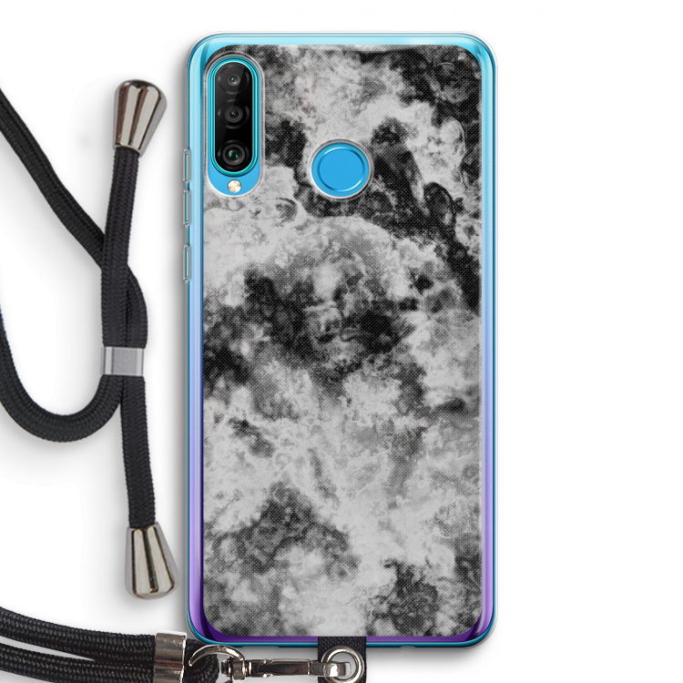 Onweer: Huawei P30 Lite Transparant Hoesje met koord
