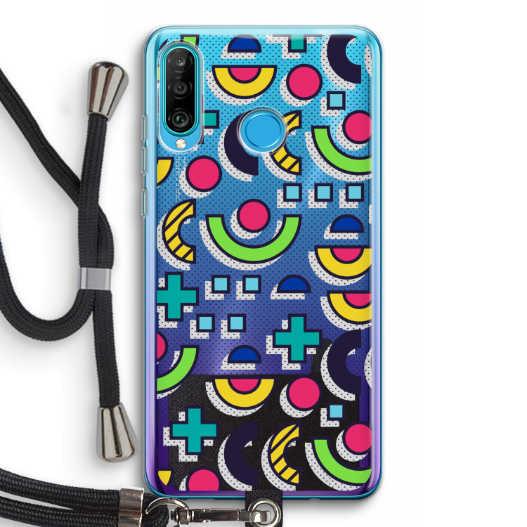 8-bit N°6: Huawei P30 Lite Transparant Hoesje met koord