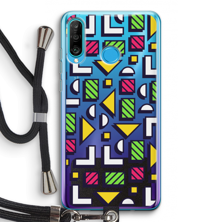 8-bit N°4: Huawei P30 Lite Transparant Hoesje met koord