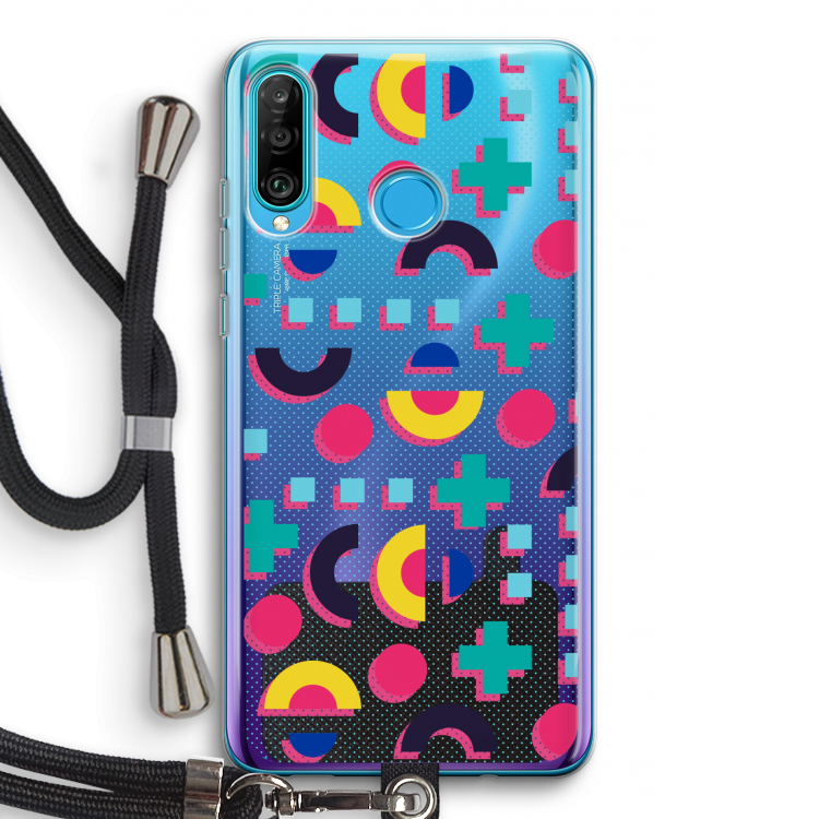 8-bit N°2: Huawei P30 Lite Transparant Hoesje met koord