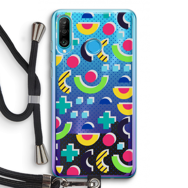8-bit N°1: Huawei P30 Lite Transparant Hoesje met koord