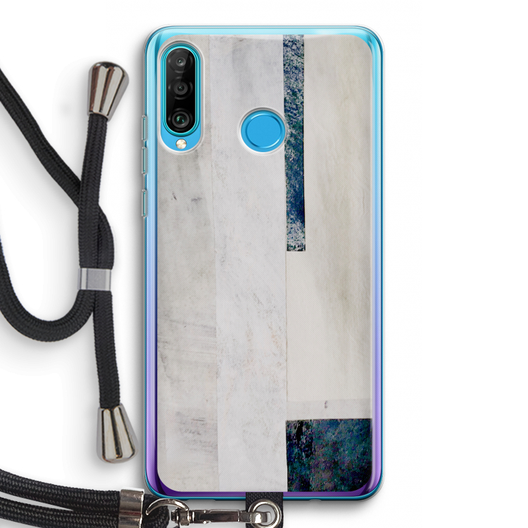 Meet you there: Huawei P30 Lite Transparant Hoesje met koord