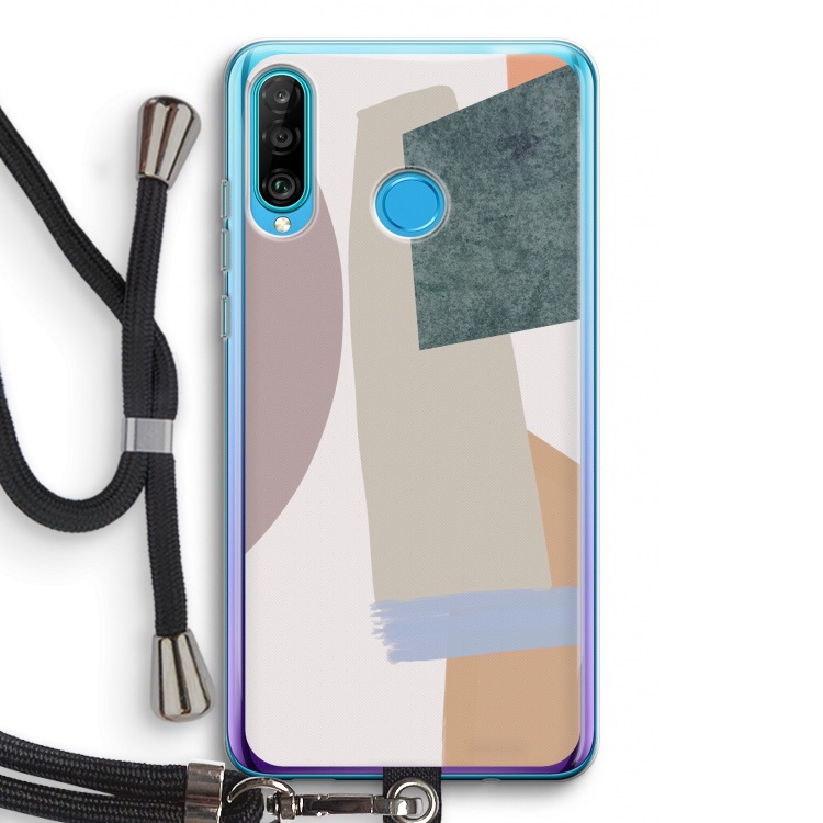Lindo: Huawei P30 Lite Transparant Hoesje met koord