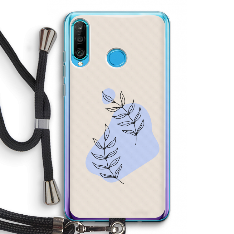 Leaf me if you can: Huawei P30 Lite Transparant Hoesje met koord