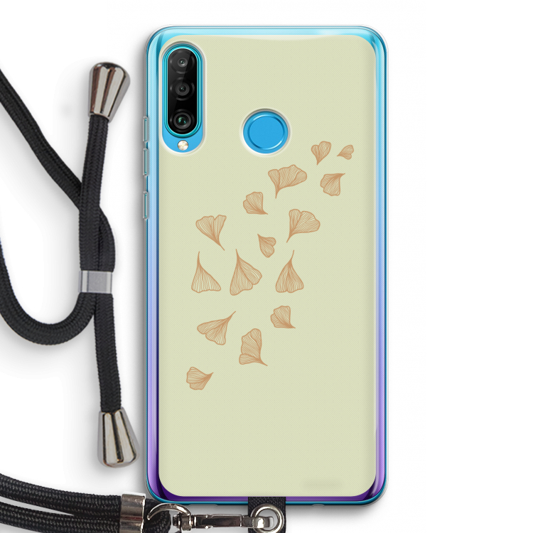 Falling Leaves: Huawei P30 Lite Transparant Hoesje met koord