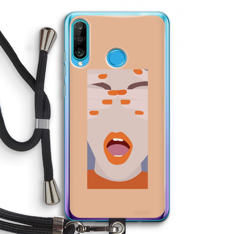 Surprise: Huawei P30 Lite Transparant Hoesje met koord