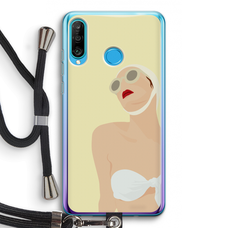 Summer: Huawei P30 Lite Transparant Hoesje met koord