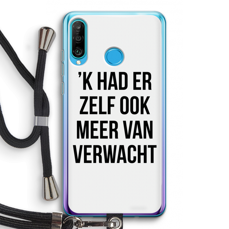 Meer verwacht: Huawei P30 Lite Transparant Hoesje met koord