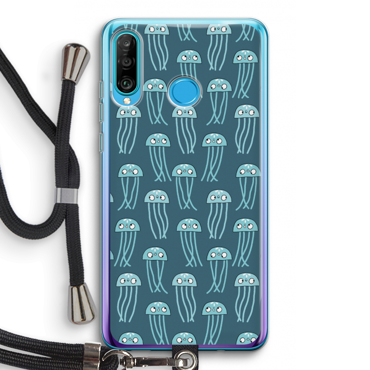 Kwallie: Huawei P30 Lite Transparant Hoesje met koord