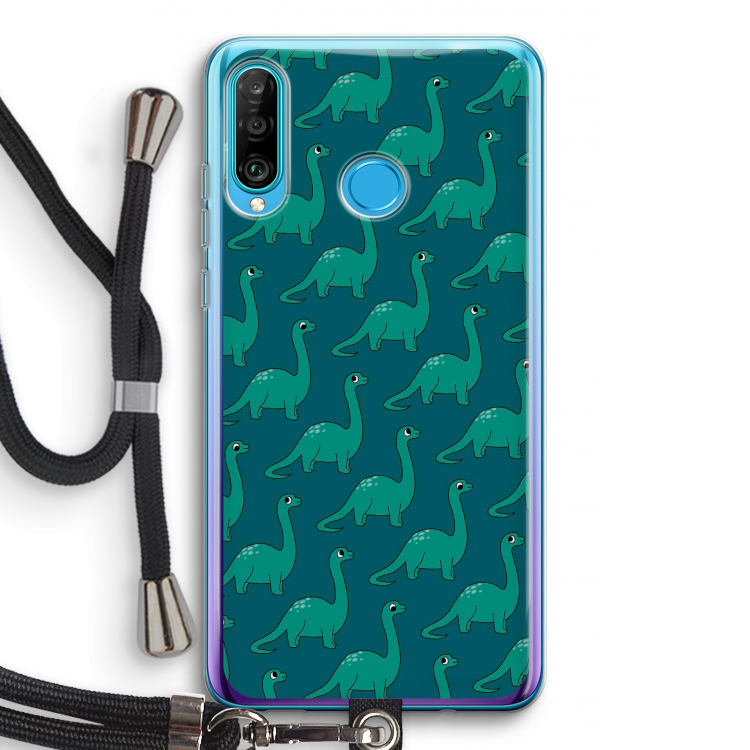 Diplodocus: Huawei P30 Lite Transparant Hoesje met koord