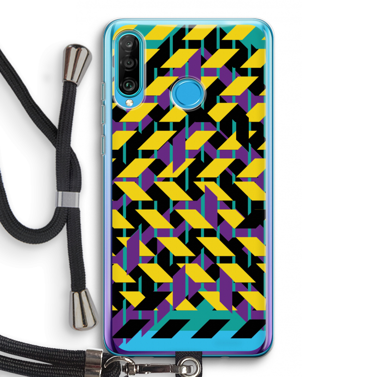 Skew Bee 3: Huawei P30 Lite Transparant Hoesje met koord