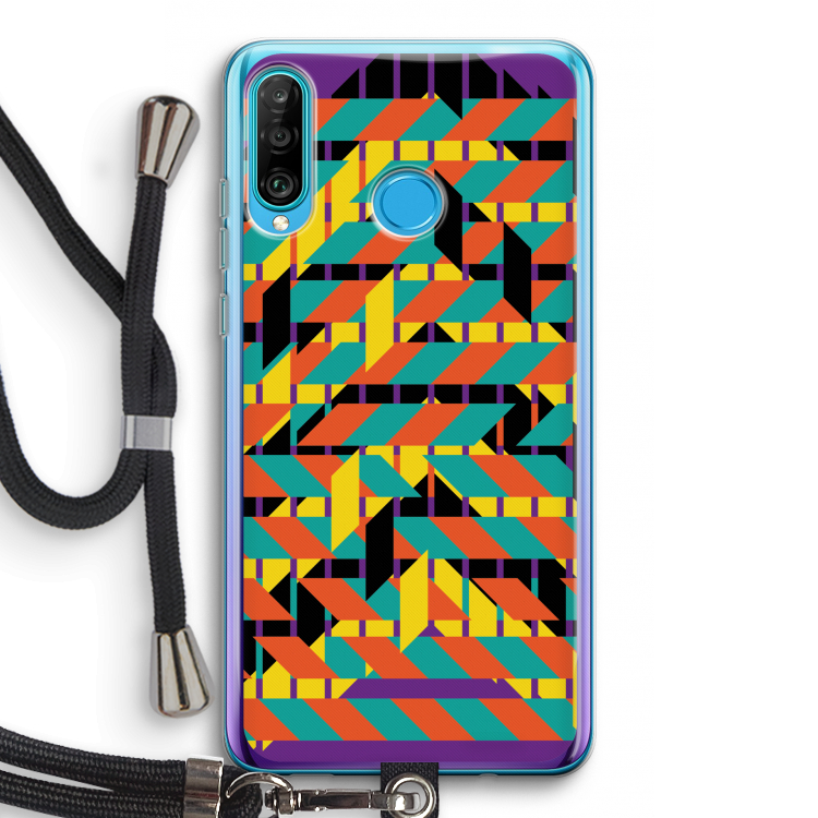 Skew Bee 2: Huawei P30 Lite Transparant Hoesje met koord