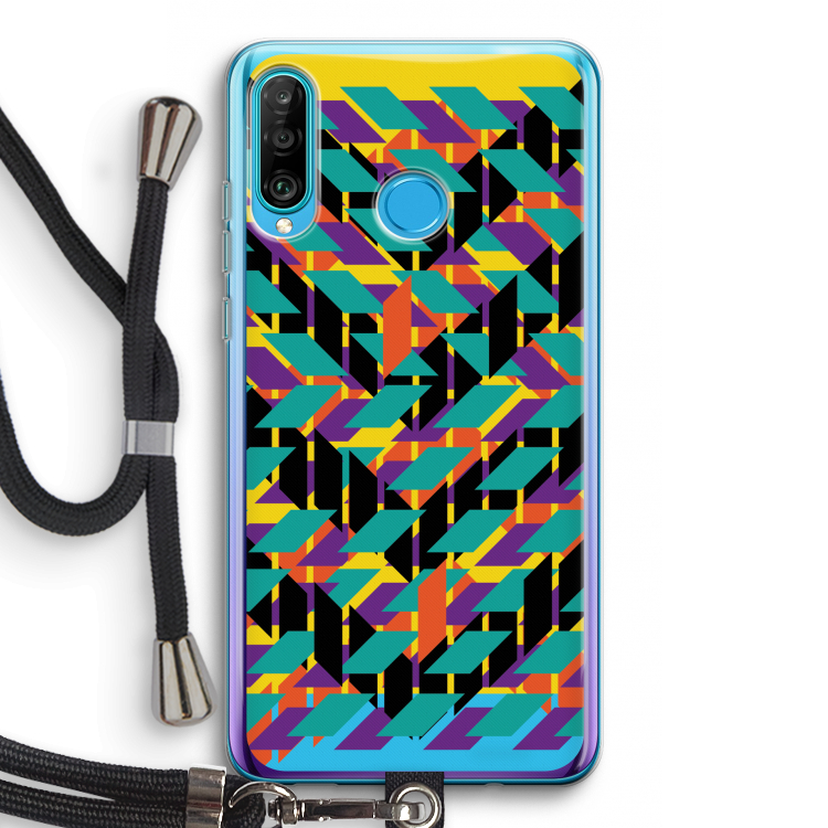 Skew Bee 1: Huawei P30 Lite Transparant Hoesje met koord