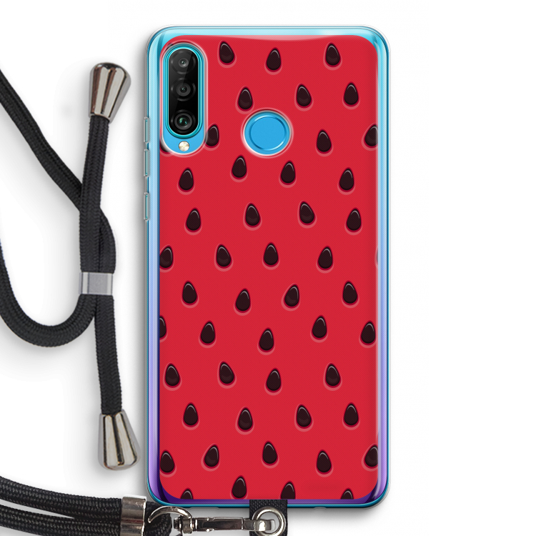 Watermelon: Huawei P30 Lite Transparant Hoesje met koord