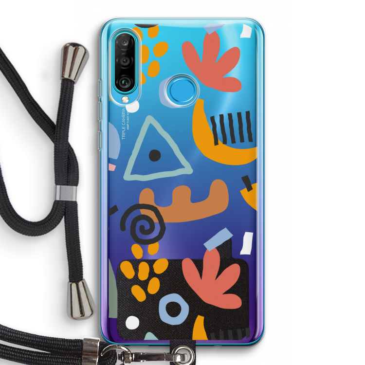 Abstract: Huawei P30 Lite Transparant Hoesje met koord