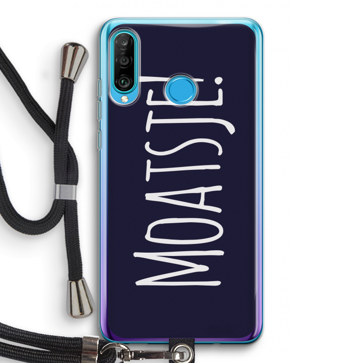 Moatsje!: Huawei P30 Lite Transparant Hoesje met koord