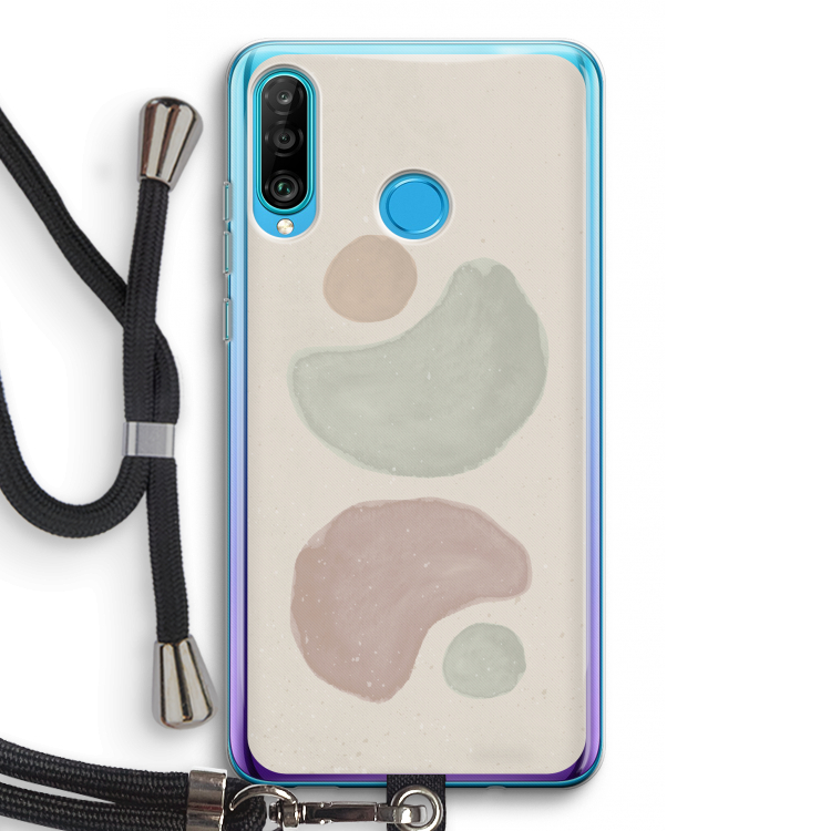 Geo #10: Huawei P30 Lite Transparant Hoesje met koord