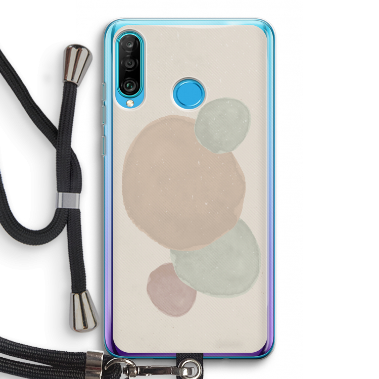 Geo #9: Huawei P30 Lite Transparant Hoesje met koord