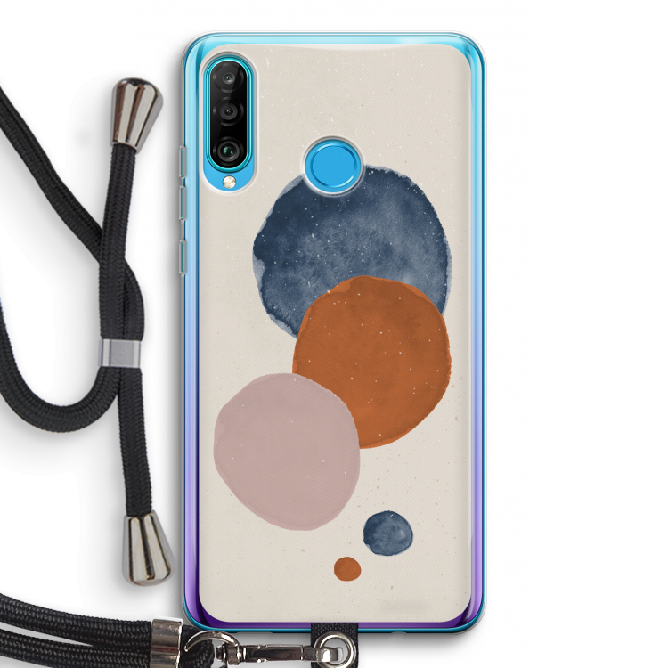 Geo #4: Huawei P30 Lite Transparant Hoesje met koord