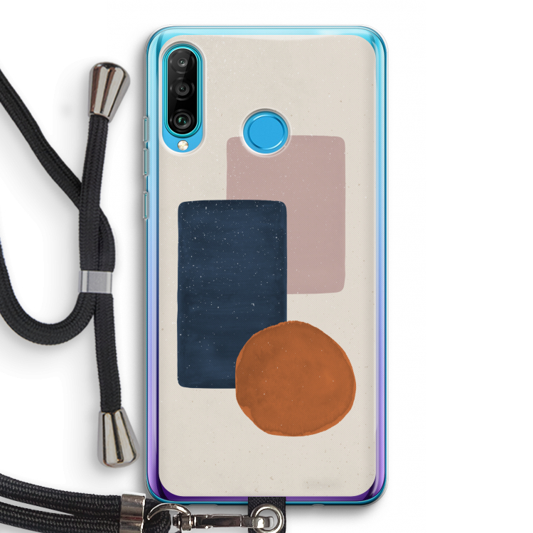 Geo #3: Huawei P30 Lite Transparant Hoesje met koord