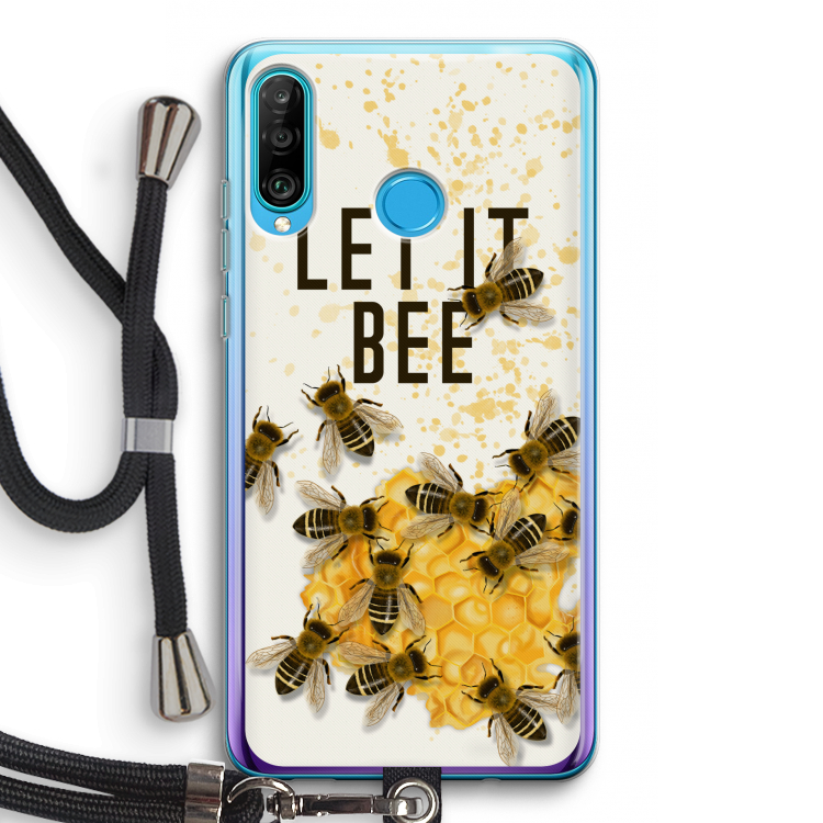 Let it bee: Huawei P30 Lite Transparant Hoesje met koord