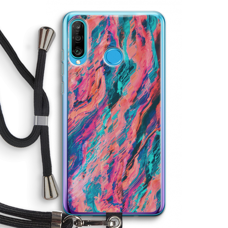 Electric Times: Huawei P30 Lite Transparant Hoesje met koord