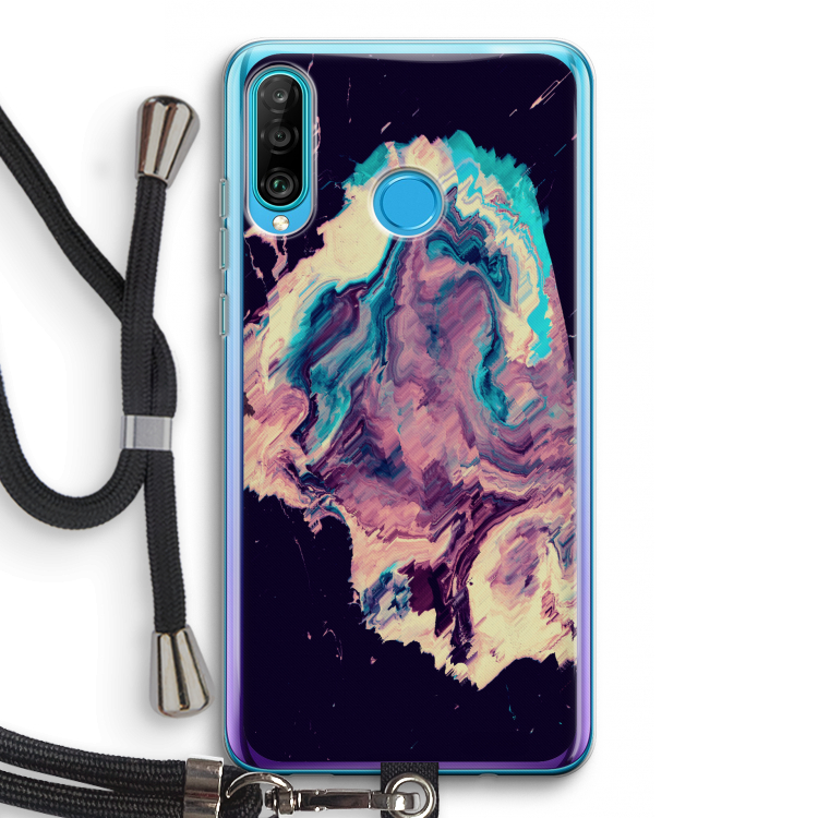 Cosmic Silence: Huawei P30 Lite Transparant Hoesje met koord