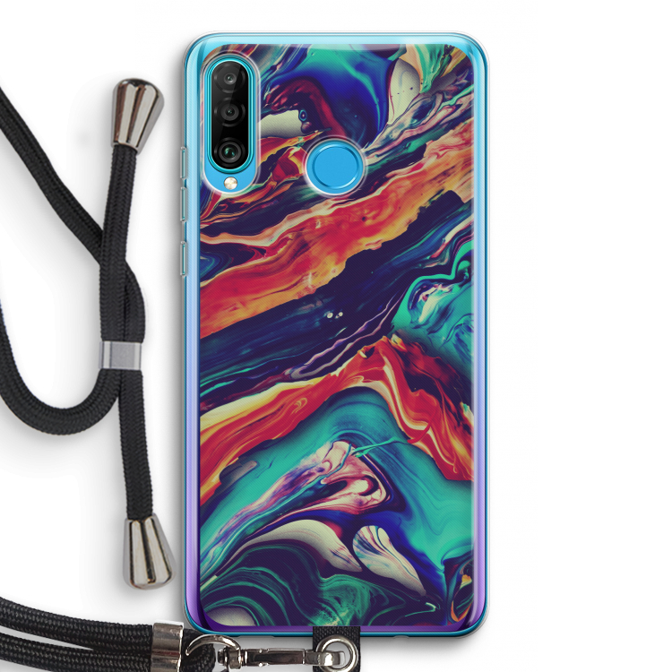 Chameleon Sun: Huawei P30 Lite Transparant Hoesje met koord