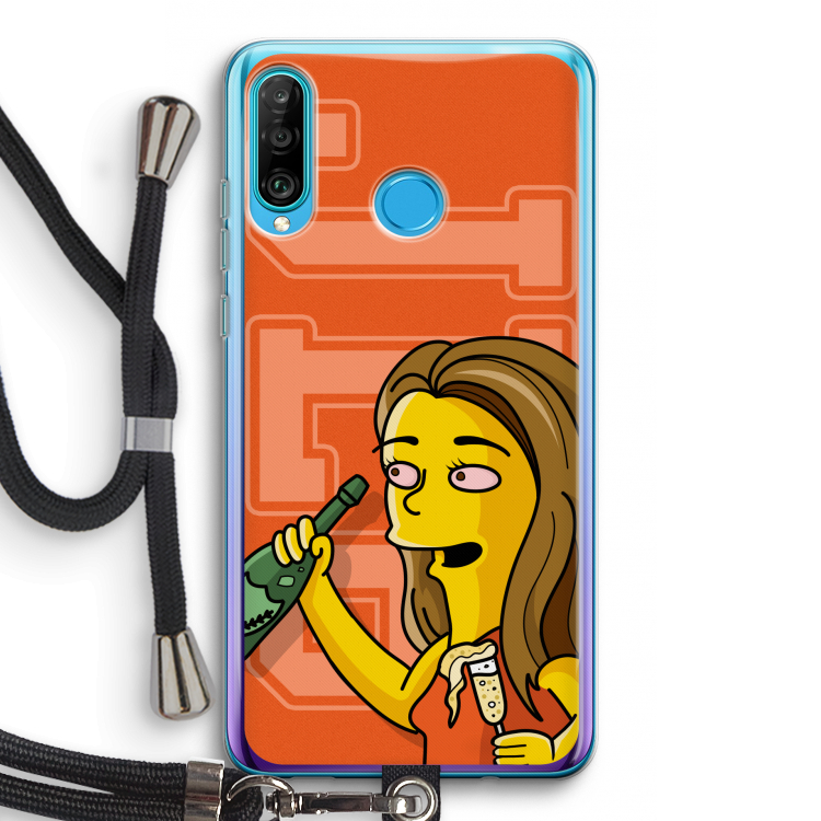 Jamie Lee Simpson: Huawei P30 Lite Transparant Hoesje met koord