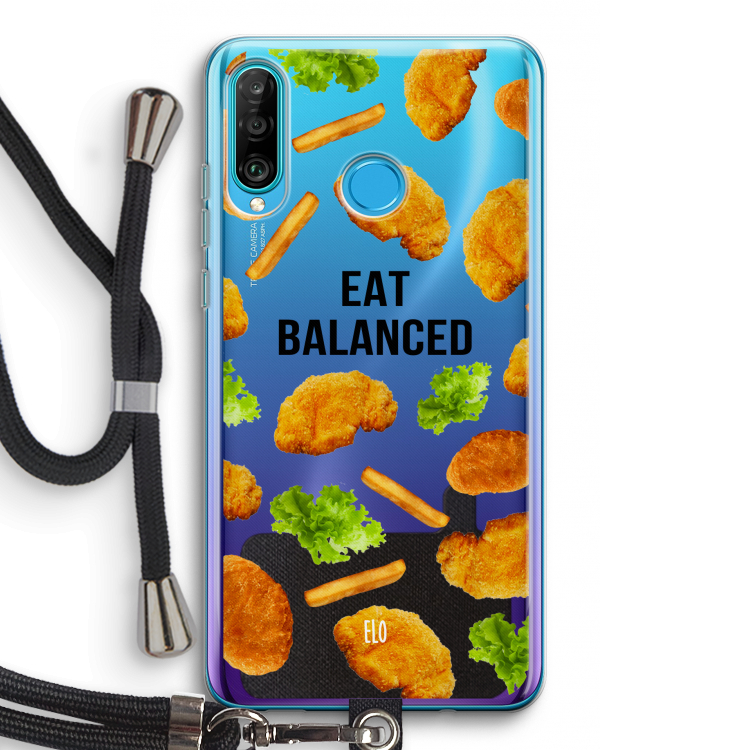Eat Balanced: Huawei P30 Lite Transparant Hoesje met koord