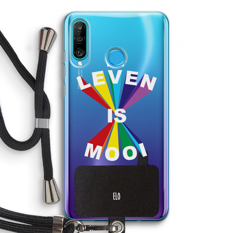 Het Leven Is Mooi: Huawei P30 Lite Transparant Hoesje met koord