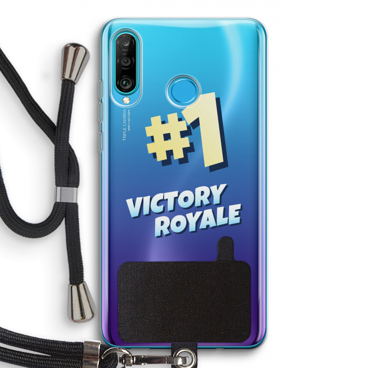 Victory Royale: Huawei P30 Lite Transparant Hoesje met koord