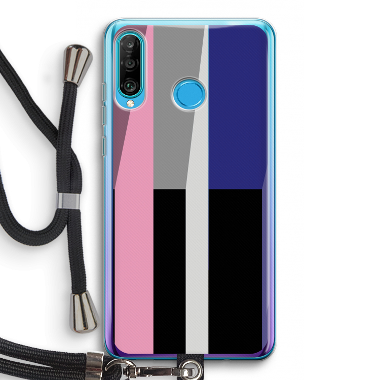 Gestalte 4: Huawei P30 Lite Transparant Hoesje met koord