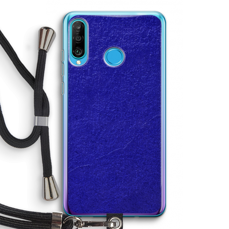 Majorelle Blue: Huawei P30 Lite Transparant Hoesje met koord
