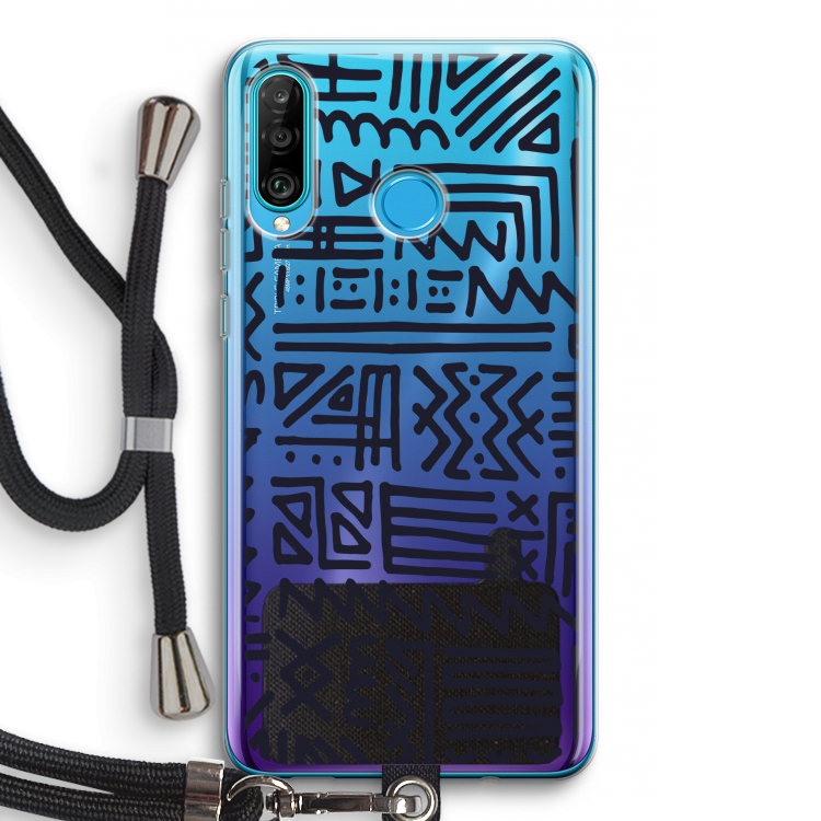 Marrakech print: Huawei P30 Lite Transparant Hoesje met koord