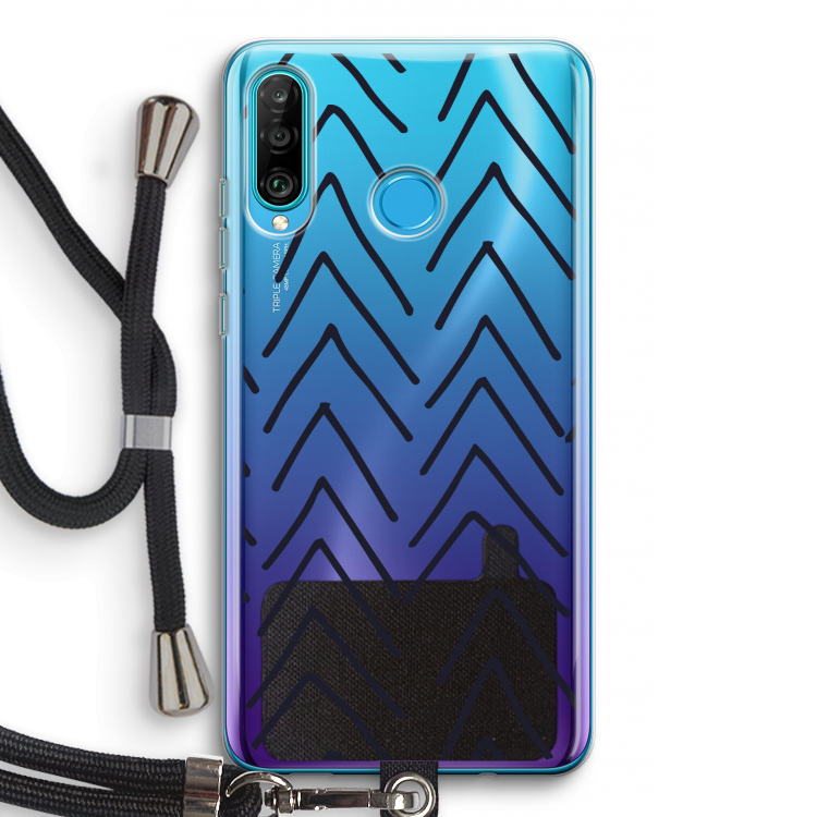 Marrakech Arrows: Huawei P30 Lite Transparant Hoesje met koord