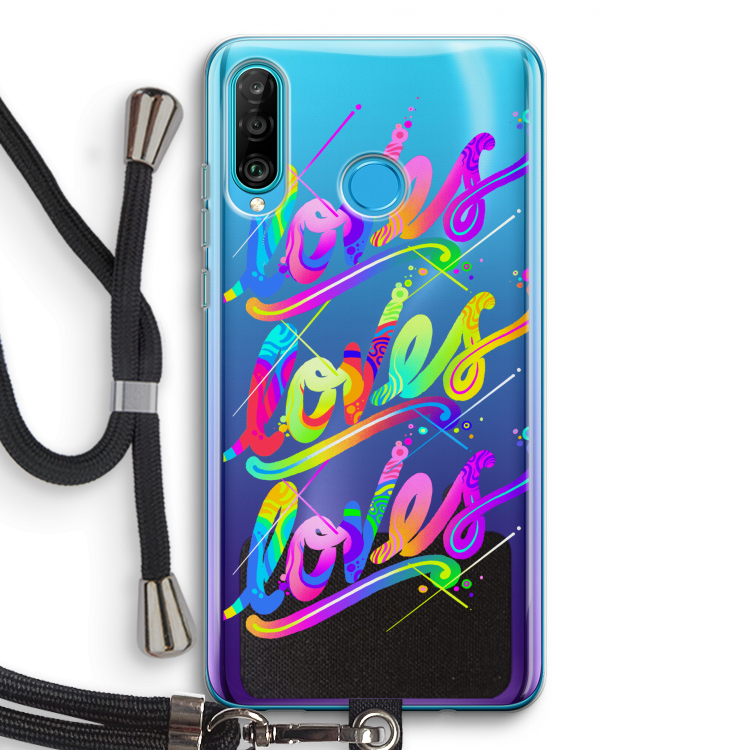 Loves: Huawei P30 Lite Transparant Hoesje met koord