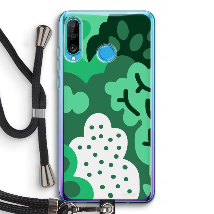 Bushes: Huawei P30 Lite Transparant Hoesje met koord