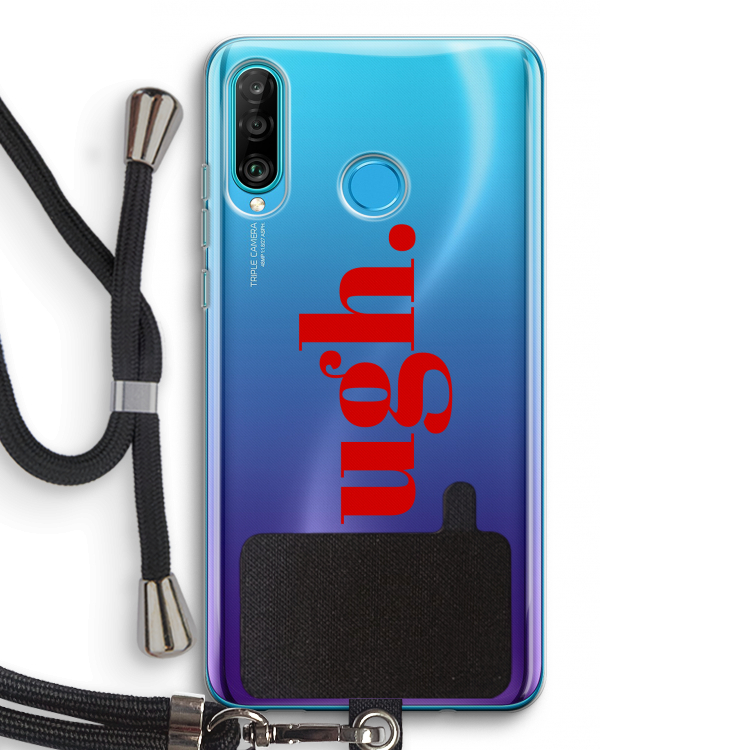 Ugh: Huawei P30 Lite Transparant Hoesje met koord
