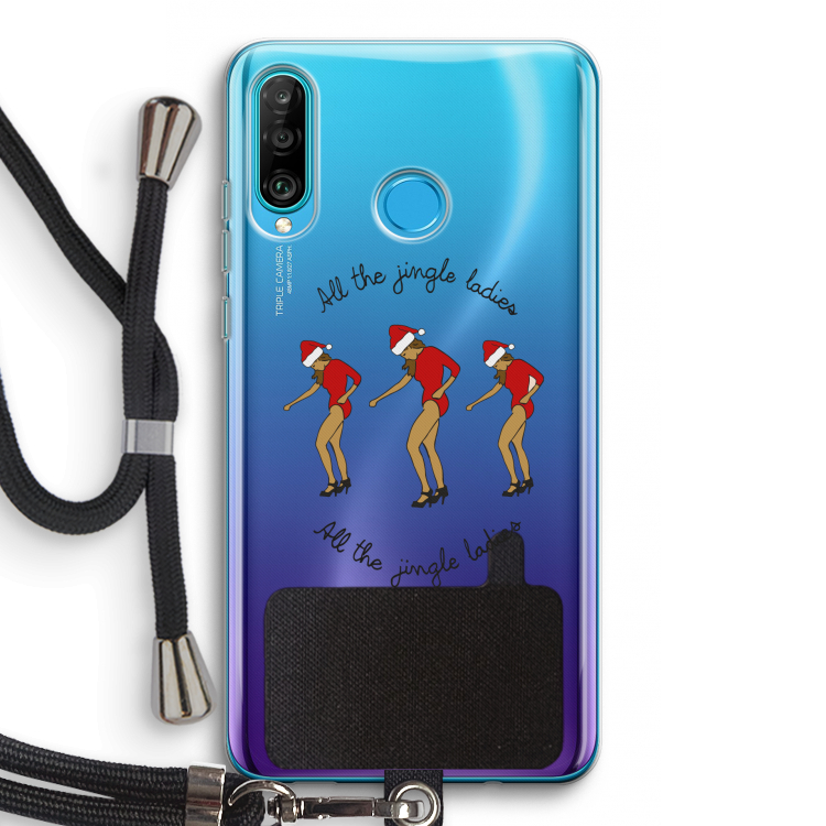 Jingle Ladies: Huawei P30 Lite Transparant Hoesje met koord