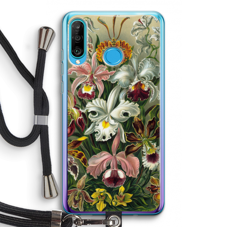 Haeckel Orchidae: Huawei P30 Lite Transparant Hoesje met koord