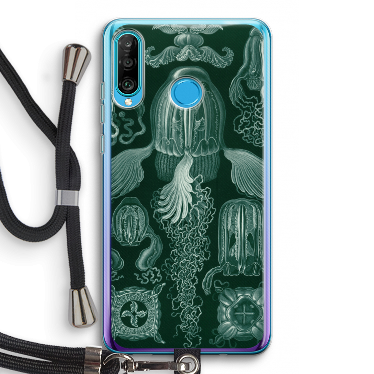 Haeckel Cubomedusae: Huawei P30 Lite Transparant Hoesje met koord
