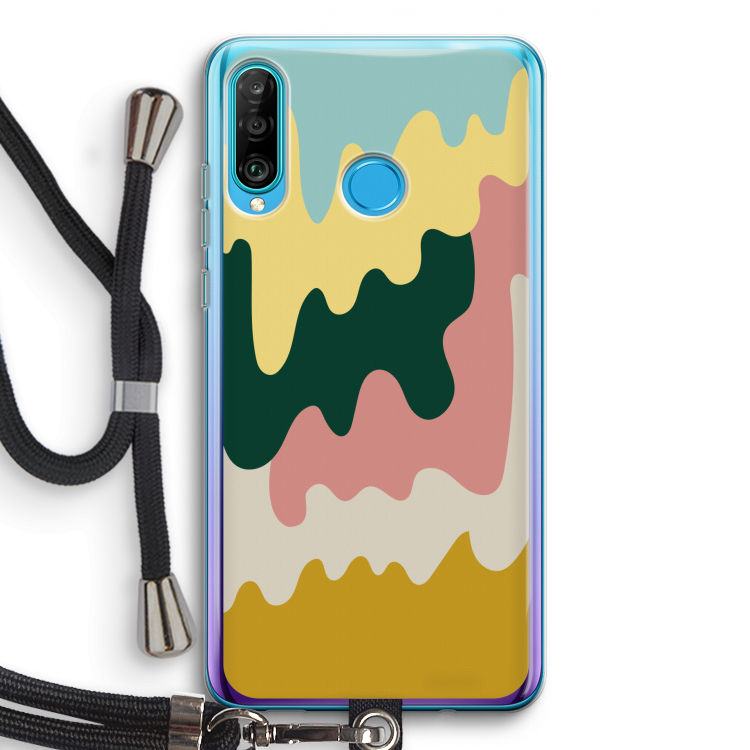 Baar B: Huawei P30 Lite Transparant Hoesje met koord