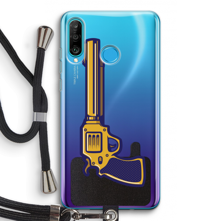 Pew Pew Pew: Huawei P30 Lite Transparant Hoesje met koord