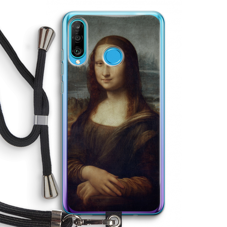 Mona Lisa: Huawei P30 Lite Transparant Hoesje met koord