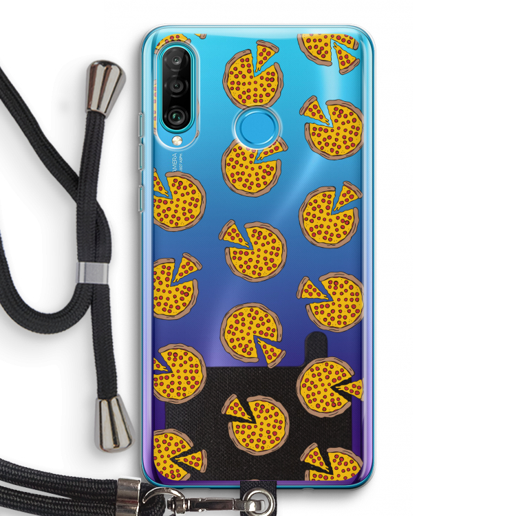 You Had Me At Pizza: Huawei P30 Lite Transparant Hoesje met koord