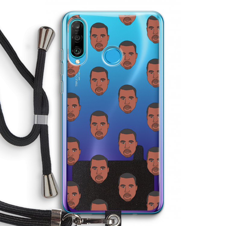 Kanye Call Me?: Huawei P30 Lite Transparant Hoesje met koord