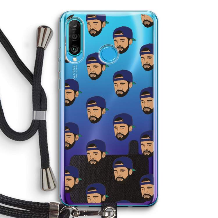 Drake Away: Huawei P30 Lite Transparant Hoesje met koord