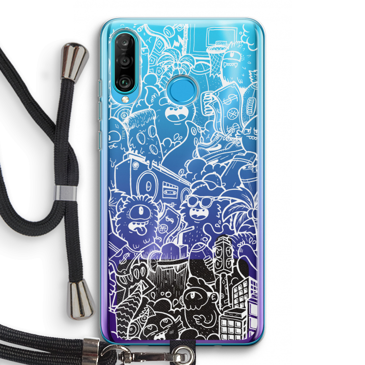 Vexx City #2: Huawei P30 Lite Transparant Hoesje met koord