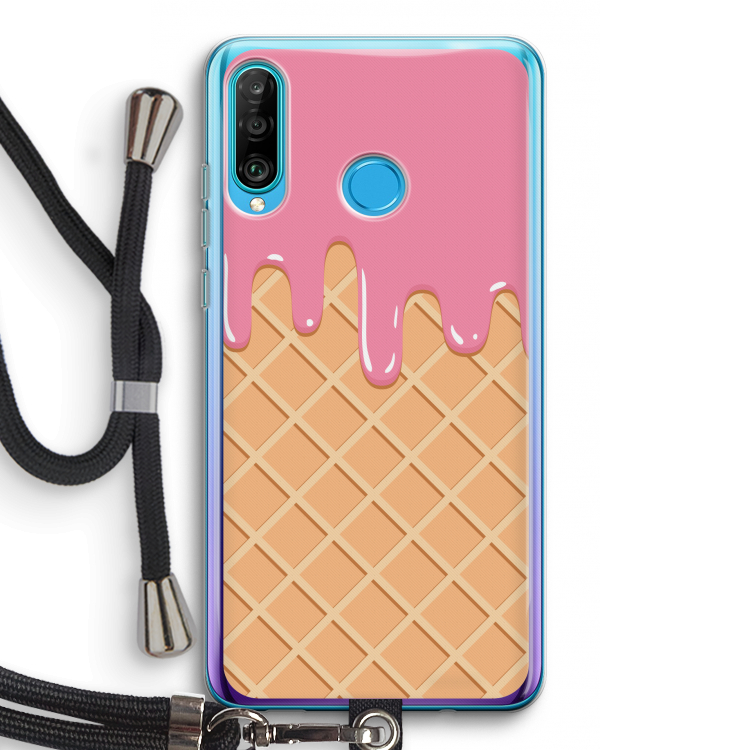 Ice cream: Huawei P30 Lite Transparant Hoesje met koord